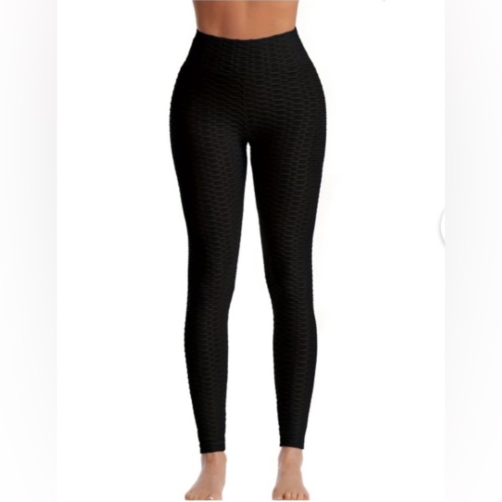 O to S Fleece Lined Sexy Honeycomb Yoga Fitness Leggings